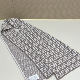 FENDI контрастные буквы 30*176 см, 100% шерсть Шарф из мягкого к