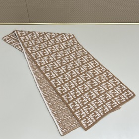 FENDI контрастные буквы 30*176 см, 100% шерсть Мягкий шарф из ка