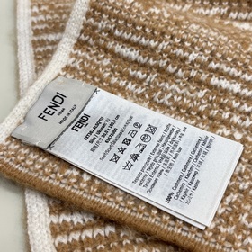 FENDI контрастные буквы 30*176 см, 100% шерсть Мягкий шарф из ка