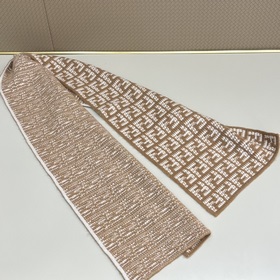 FENDI контрастные буквы 30*176 см, 100% шерсть Мягкий шарф из ка