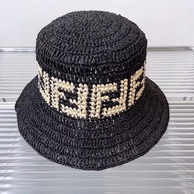 Fendi F D соломенная шляпа, рыбацкая шляпа, ручной плетения, офиц