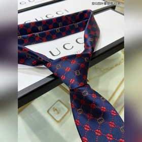 Серия галстуков для мужчин G 【Галстук с двойным G и четырехлистны