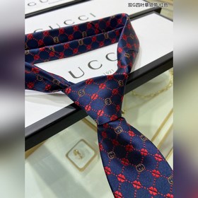 Серия галстуков для мужчин G 【Галстук с двойным G и четырехлистны