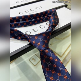 Серия галстуков для мужчин G 【Галстук с двойным G и четырехлистны
