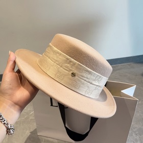 Новая шерстяная шляпа Gucci, шляпа с плоской макушкой, 100% шерст