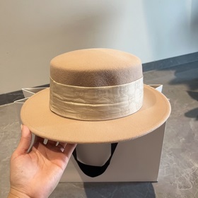 Новая шерстяная шляпа Gucci, шляпа с плоской макушкой, 100% шерст