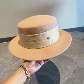 Новая шерстяная шляпа Gucci, шляпа с плоской макушкой, 100% шерст