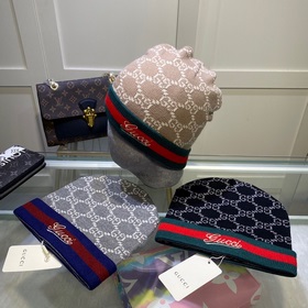 Новейшая шерстяная вязаная шапка GUCCI с официального сайта, точн