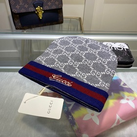 Новейшая шерстяная вязаная шапка GUCCI с официального сайта, точн