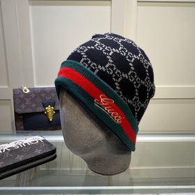 Новейшая шерстяная вязаная шапка GUCCI с официального сайта, точн
