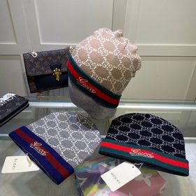 Новейшая шерстяная вязаная шапка GUCCI с официального сайта, точн