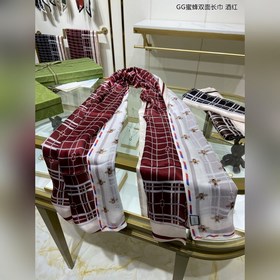 Новая модель от G 【GG пчела двусторонняя длинная шаль】 Двухслойны