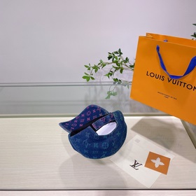 LV Louis Vuitton новая модель бейсболкиз вымытого денима Усоверше