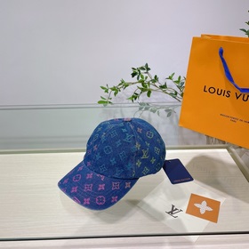 LV Louis Vuitton новая модель бейсболкиз вымытого денима Усоверше