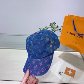 LV Louis Vuitton новая модель бейсболкиз вымытого денима Усоверше