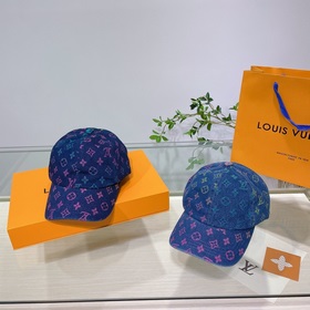 LV Louis Vuitton новая модель бейсболкиз вымытого денима Усоверше