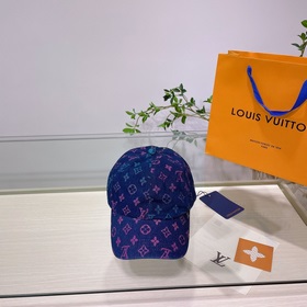 LV Louis Vuitton новая модель бейсболкиз вымытого денима Усоверше