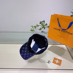 LV Louis Vuitton новая модель бейсболкиз вымытого денима Усоверше