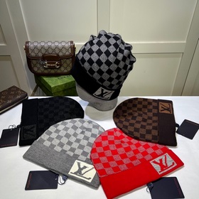 Луи Виттон LOUIS VUITTON] Вязаная шапка из кашемира. Новинка на о