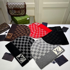 Луи Виттон LOUIS VUITTON] Вязаная шапка из кашемира. Новинка на о