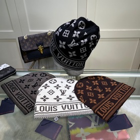 Луи Виттон LOUIS VUITTON] Вязаная шапка из кашемира. Новинка на о
