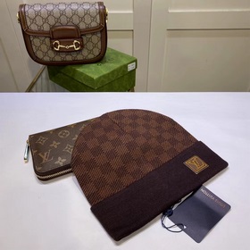 Луи Виттон LOUIS VUITTON] Вязаная шапка из кашемира. Новинка на о