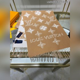 Двусторонняя длинная шаль с золотой нитью. Новейшая модель LV с з