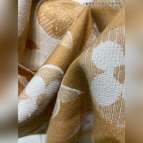 Двусторонняя длинная шаль с золотой нитью. Новейшая модель LV с з