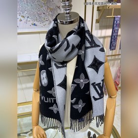 Двусторонняя длинная шаль с золотой нитью. Новейшая модель LV с з