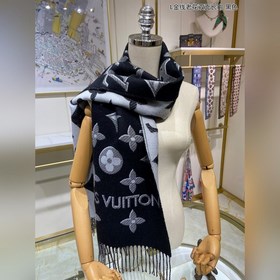 Двусторонняя длинная шаль с золотой нитью. Новейшая модель LV с з