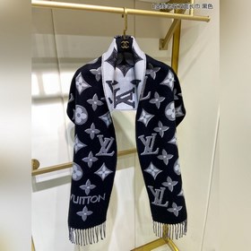 Двусторонняя длинная шаль с золотой нитью. Новейшая модель LV с з