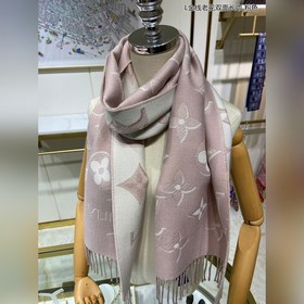 Двусторонняя длинная шаль с золотой нитью. Новейшая модель LV с з