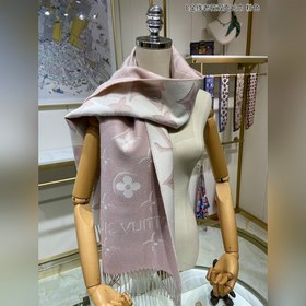 Двусторонняя длинная шаль с золотой нитью. Новейшая модель LV с з