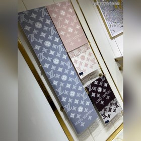 Двусторонняя длинная шаль с золотой нитью. Новейшая модель LV с з