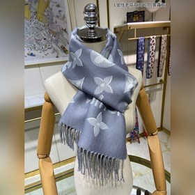 Двусторонняя длинная шаль с золотой нитью. Новейшая модель LV с з