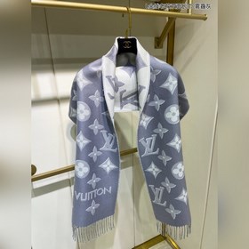 Двусторонняя длинная шаль с золотой нитью. Новейшая модель LV с з