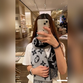 Louis Vuitton 【Двусторонняя длинная шарф с логотипом L】 Шарф Sim