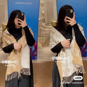 Louis Vuitton 【Двусторонняя длинная шарф с логотипом L】 Шарф Sim