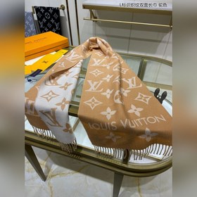 Louis Vuitton 【Двусторонняя длинная шарф с логотипом L】 Шарф Sim