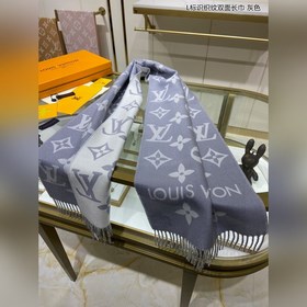 Louis Vuitton 【Двусторонняя длинная шарф с логотипом L】 Шарф Sim