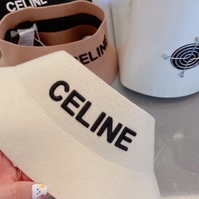 Celine Селин 2023 осенний шляпа с открытой макушкой, 100% шерсть,