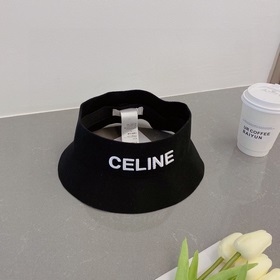 Celine Селин 2023 осенний шляпа с открытой макушкой, 100% шерсть,