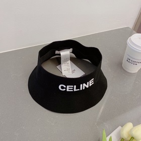 Celine Селин 2023 осенний шляпа с открытой макушкой, 100% шерсть,