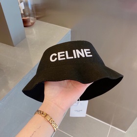 Celine Селин 2023 осенний шляпа с открытой макушкой, 100% шерсть,