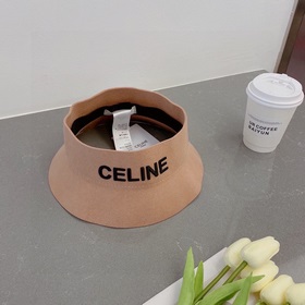 Celine Селин 2023 осенний шляпа с открытой макушкой, 100% шерсть,
