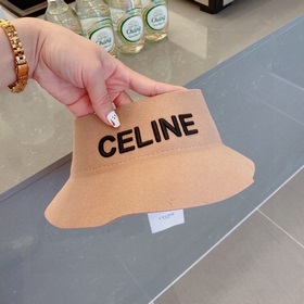 Celine Селин 2023 осенний шляпа с открытой макушкой, 100% шерсть,