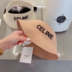 Celine Селин 2023 осенний шляпа с открытой макушкой, 100% шерсть,