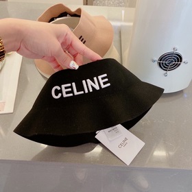 Celine Селин 2023 осенний шляпа с открытой макушкой, 100% шерсть,