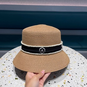 Chanel Шанель, оригинальная модель, шляпа-котел, соломенная шляпа