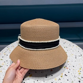 Chanel Шанель, оригинальная модель, шляпа-котел, соломенная шляпа